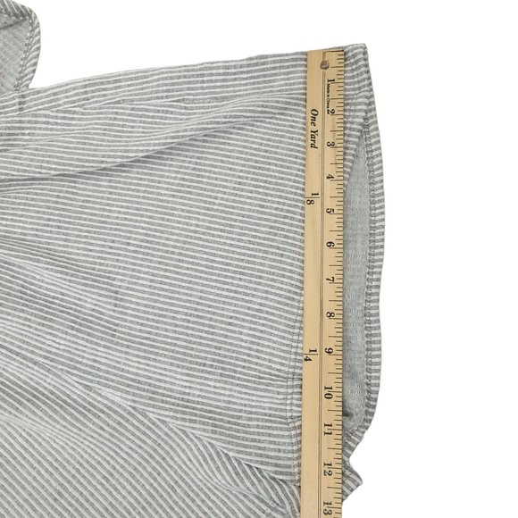 Caution To The Wind Striped Romper M Tie Front Shorts Tank Sleeveless Boho Gray - Picture 8 of 16